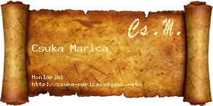 Csuka Marica névjegykártya